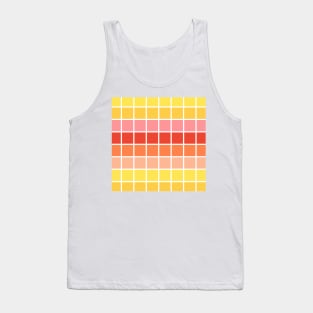 Checkered pattern in warm retro yellow colors Tank Top